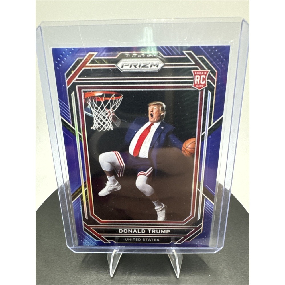 Donald Trump 93 Prizm Blue Basketball Design ~ MAGA ~ POTUS ~ DUNK SHOT Custom